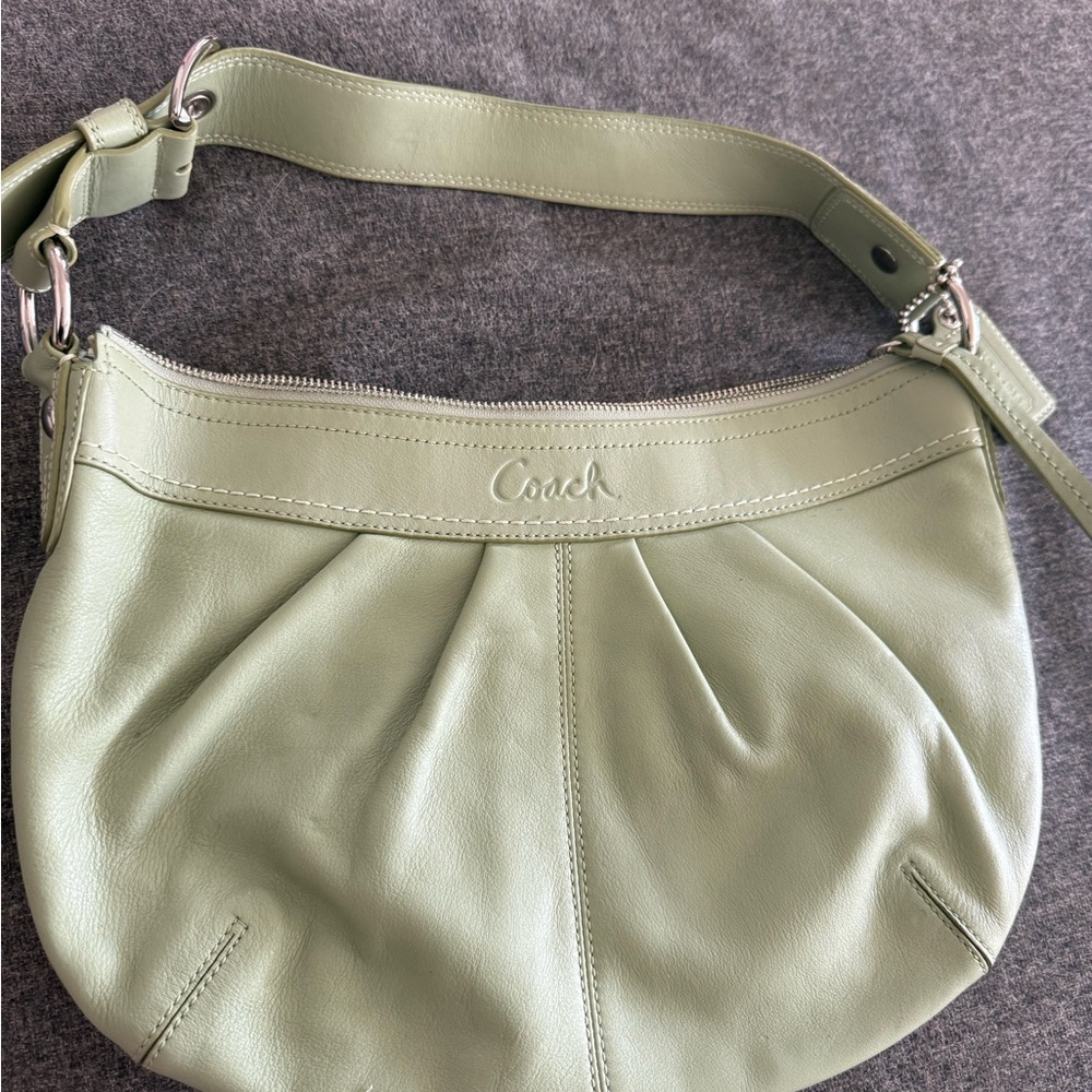 Vintage Coach Mint Green soho hobo leather purse